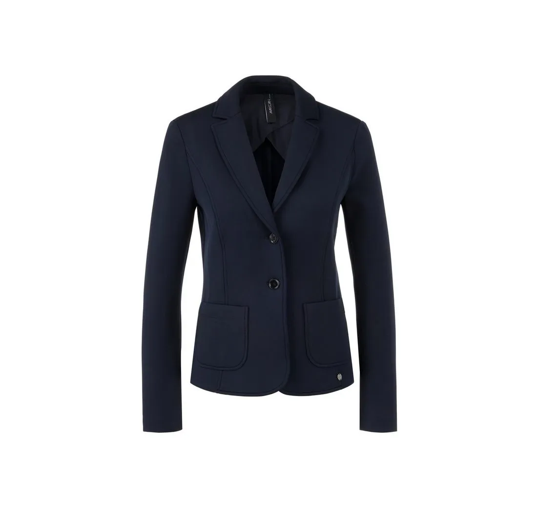 MARC CAIN Jackenblazer Blazer mit aufgesetzten Taschen - Talliert Elegant, Stretchjersey, Business-Events, pflegeleicht und langlebig