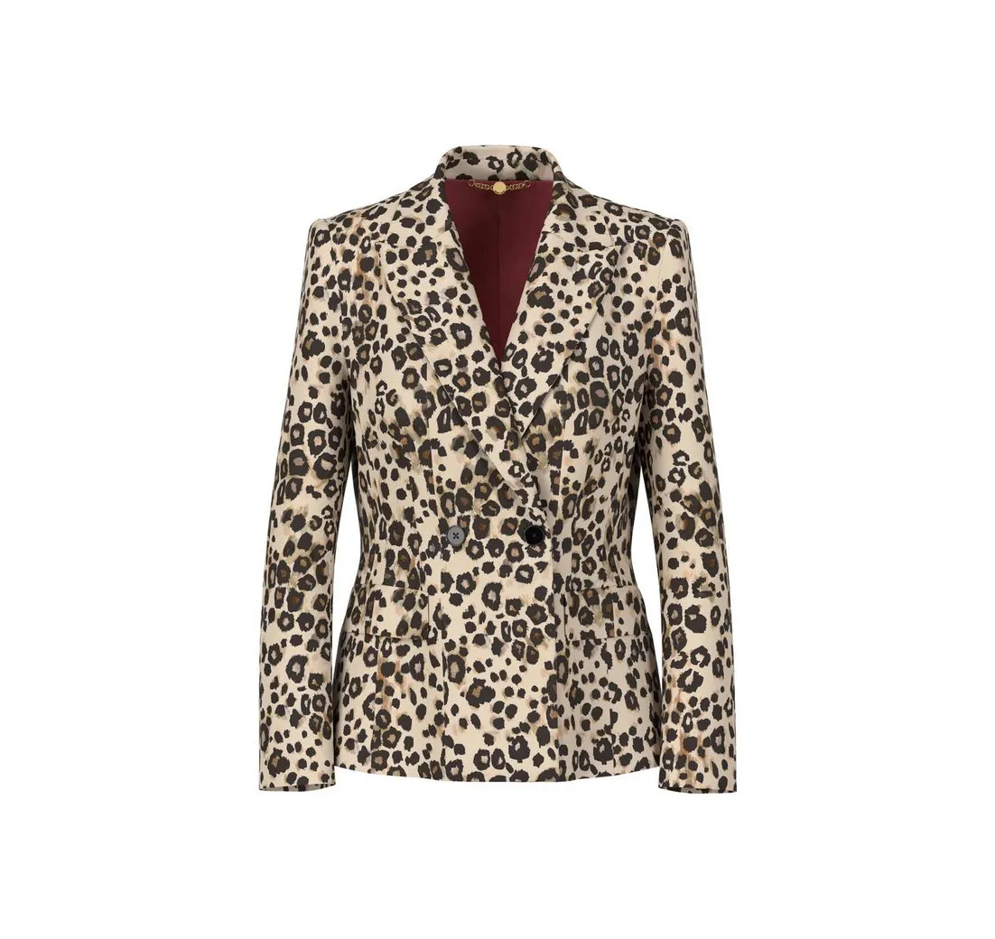 MARC CAIN Jackenblazer Leo-Print Blazer - Tailliert