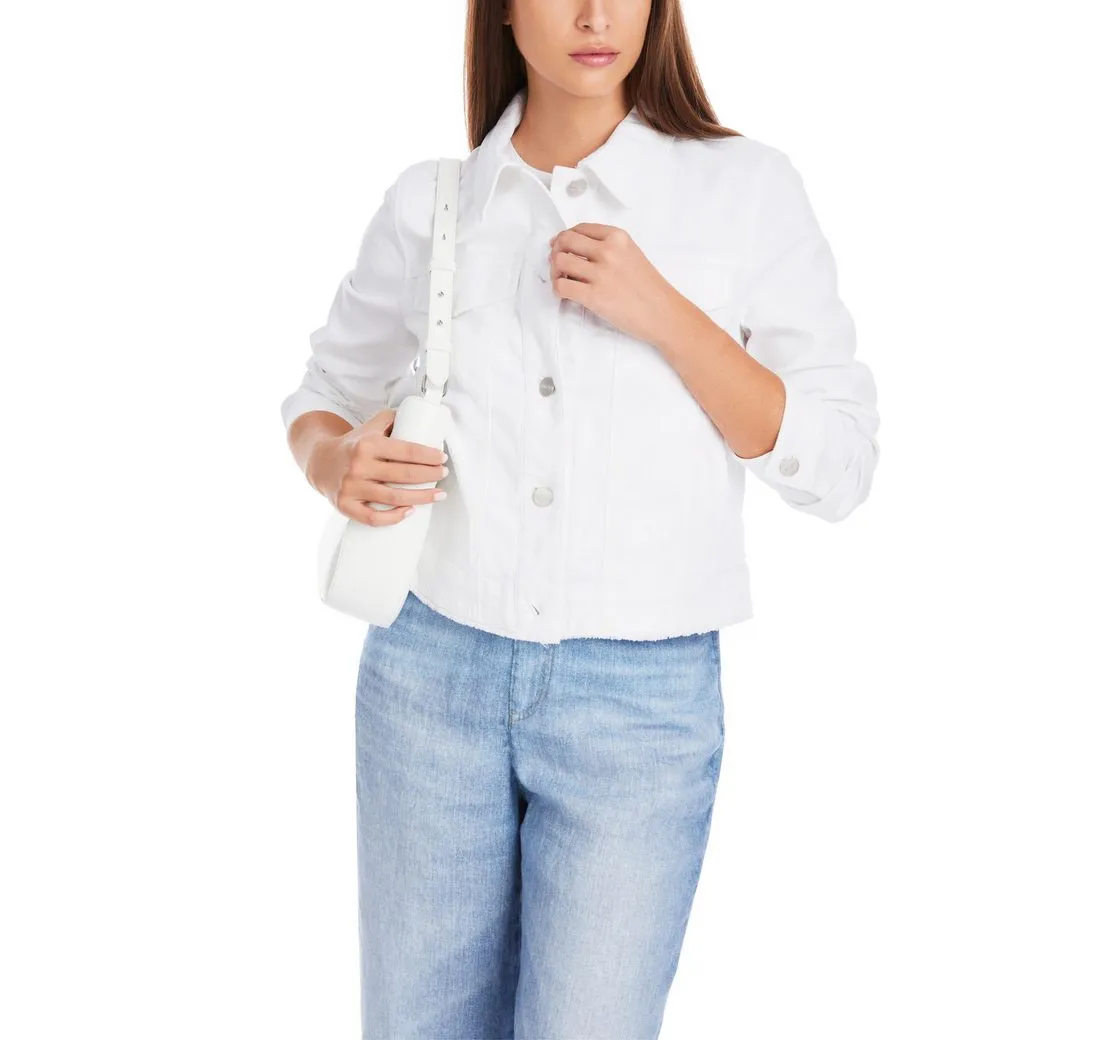 MARC CAIN Jeansjacke "Summer Flash Strawberry" Premium Damenmode Jeansjacke "Rethink Together"