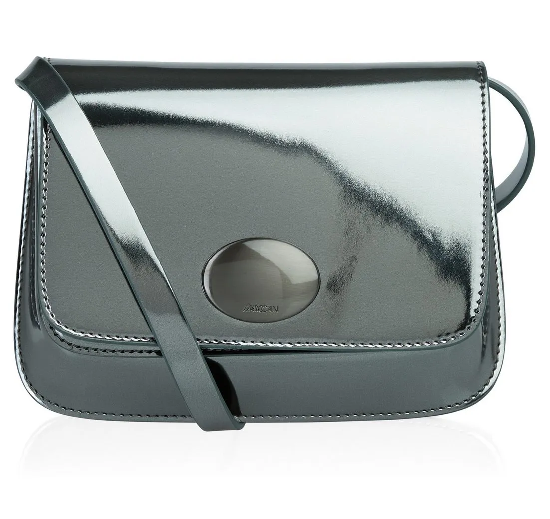 Marc Cain Mini Bag "Noble Neutrals", Schultertasche, Umhängetasche, Mini Bag im Metallic-Look