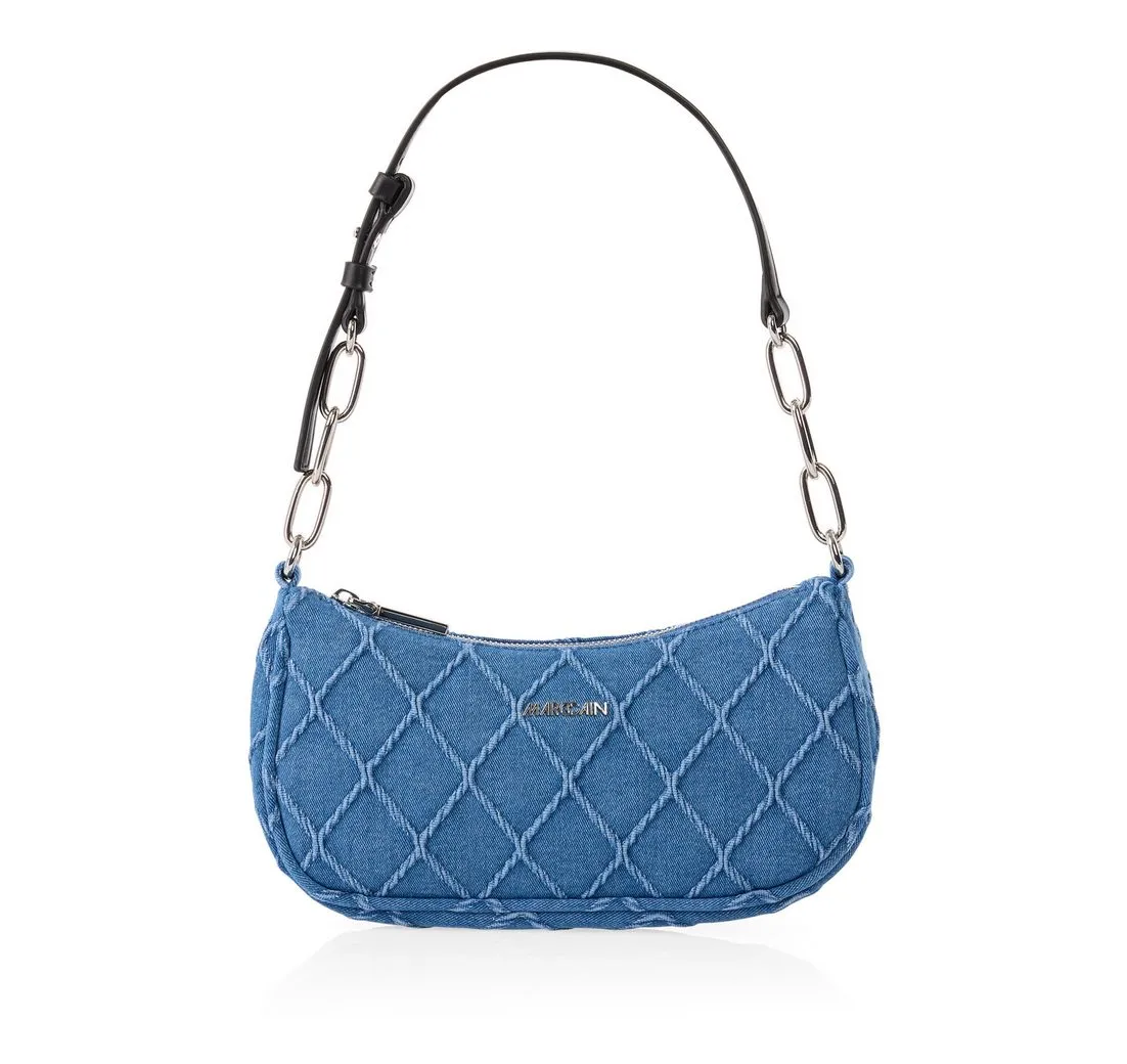 Marc Cain Schultertasche Sports Logomania, Handtasche, Abendtasche mit modischer Ziersteppung und Glitzer