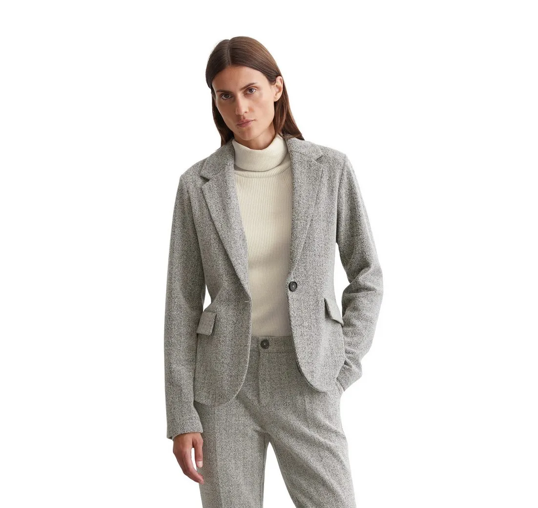 MARC O'POLO Jerseyblazer mit Fischgrat-Muster
