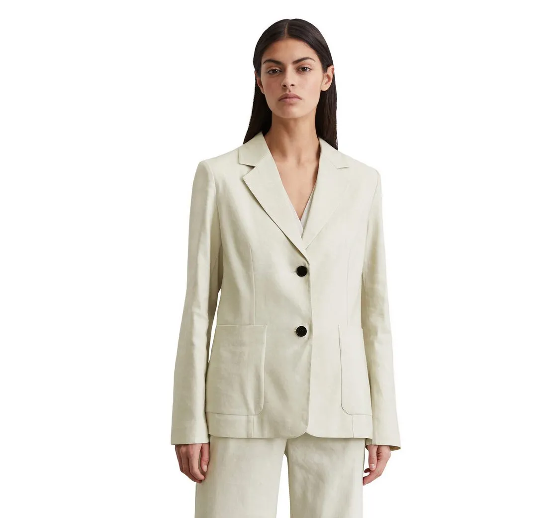 MARC O'POLO Longblazer aus Leinen-Viskose-Stretch