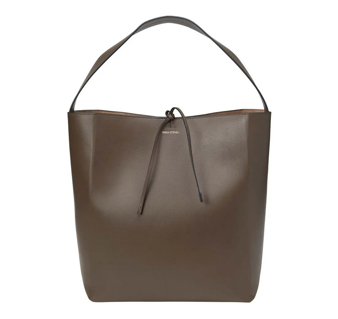 Marc O'Polo Schultertasche Hobo Bag (Set, 2-tlg), aus echtem Rindsleder