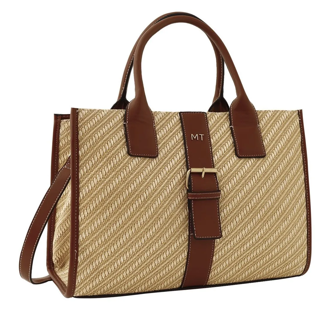 MARCO TOZZI Henkeltasche, Damen Umhängetasche, Handtasche, Schultertasche mit Zierschnalle