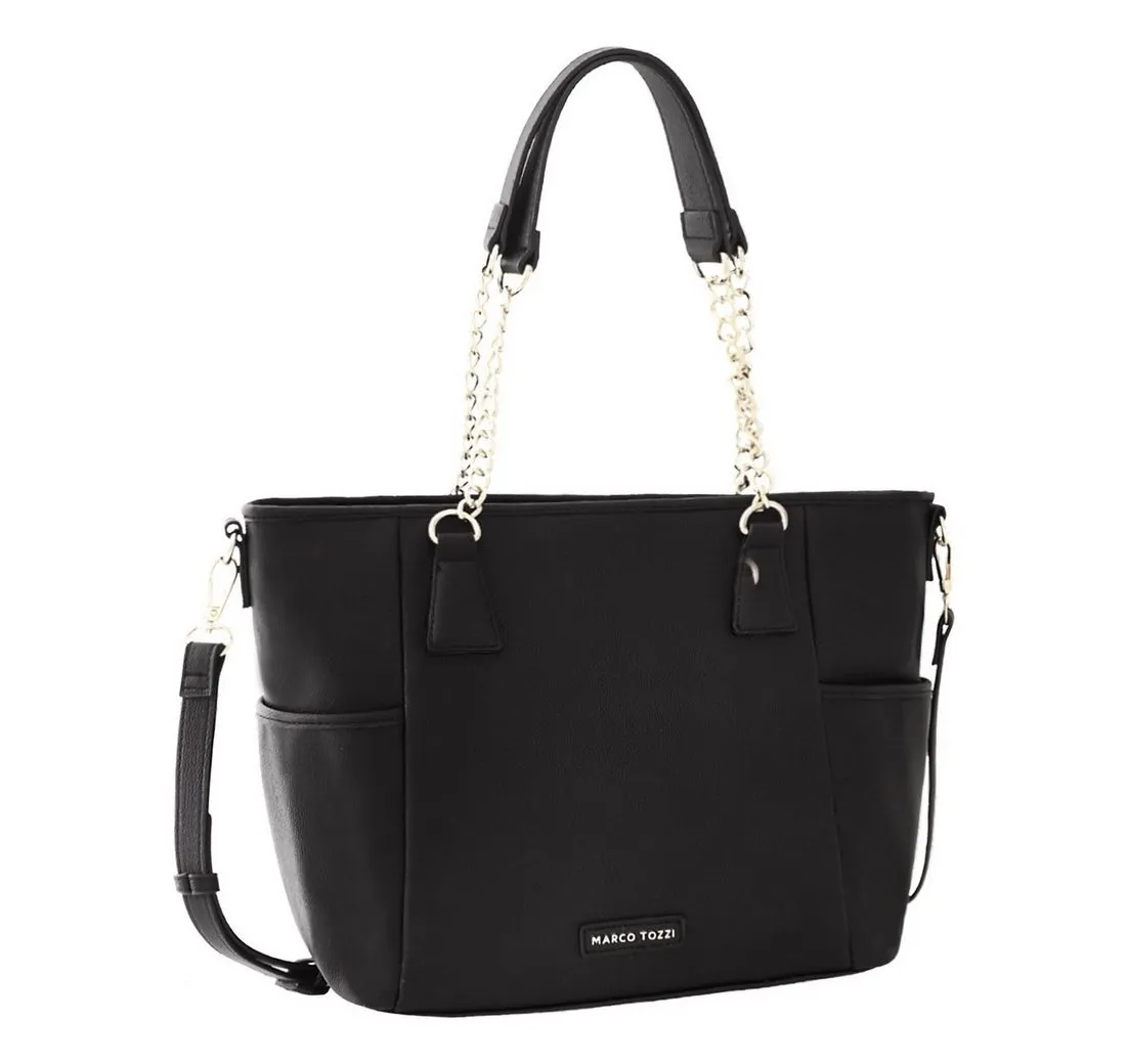MARCO TOZZI Henkeltasche, Damen Umhängetasche, Shopper, Schultertasche mit Logoschriftzug