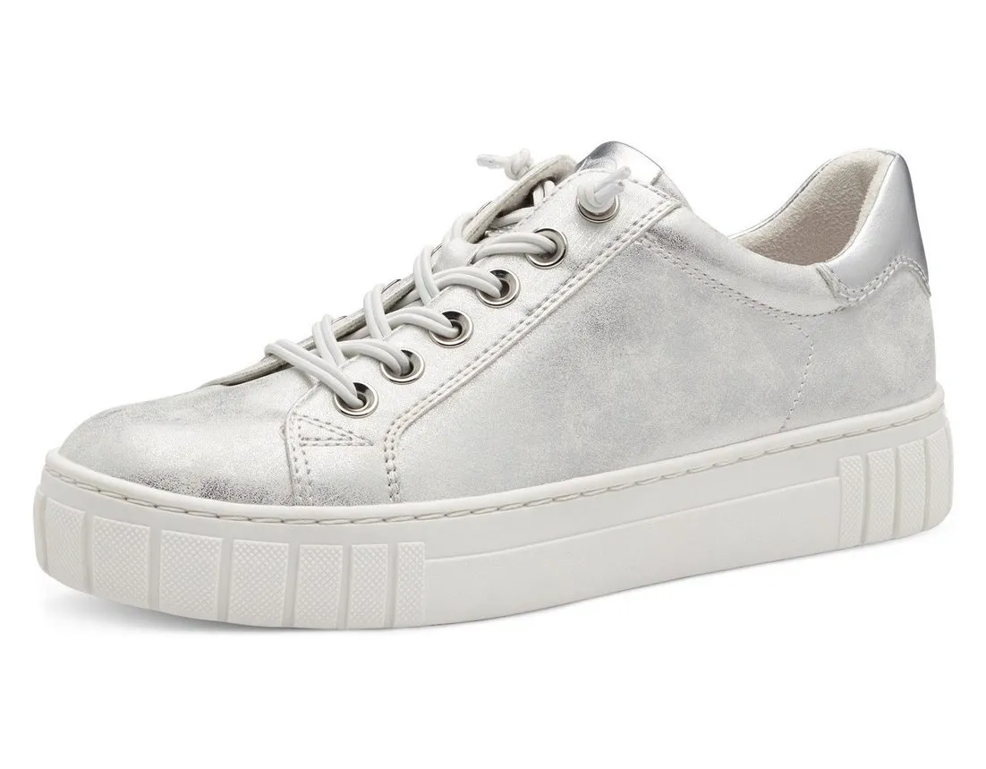 MARCO TOZZI Slip-On Sneaker Freizeitschuh, Halbschuh, Schlupfschuh, im Metallic Look