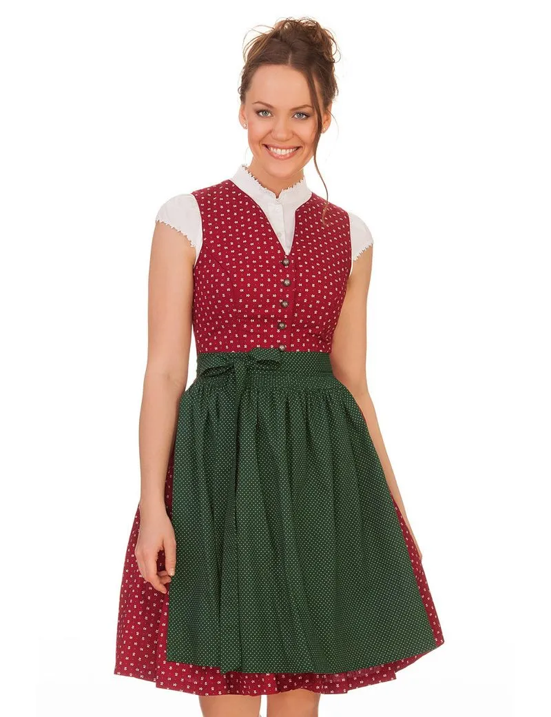 MARJO Dirndl Retro Dirndl 3tlg. - BERNALDA - rot