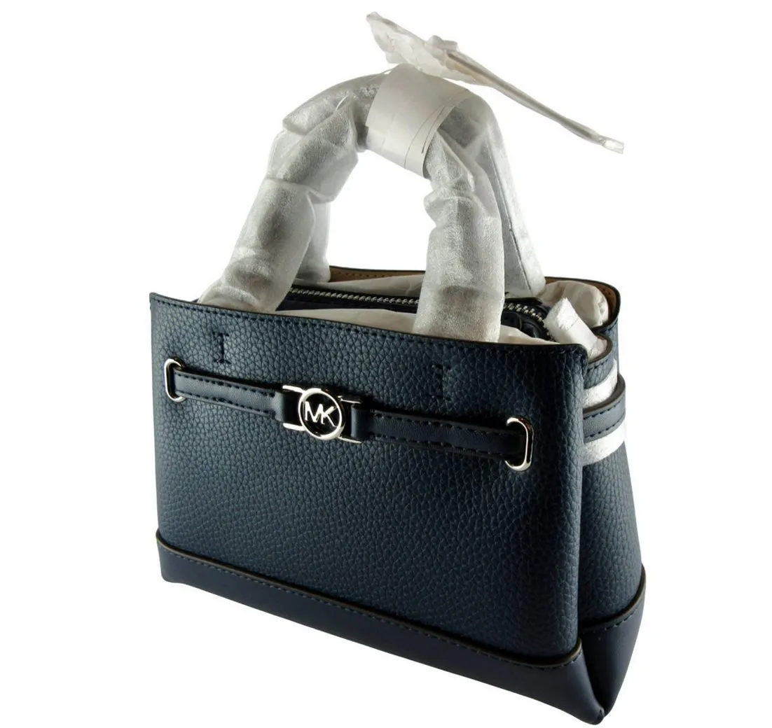 MICHAEL KORS Handtasche Michael Kors Tasche Schultetasche Reed XS mini Satchel Dunkelblau