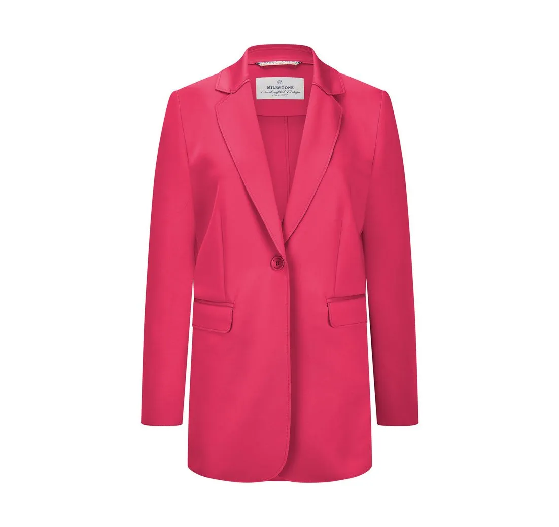 MILESTONE Jerseyblazer MSMelly Damen elegant, feminin, klassisch Knöpfe mit Milestone Perlen-Armband