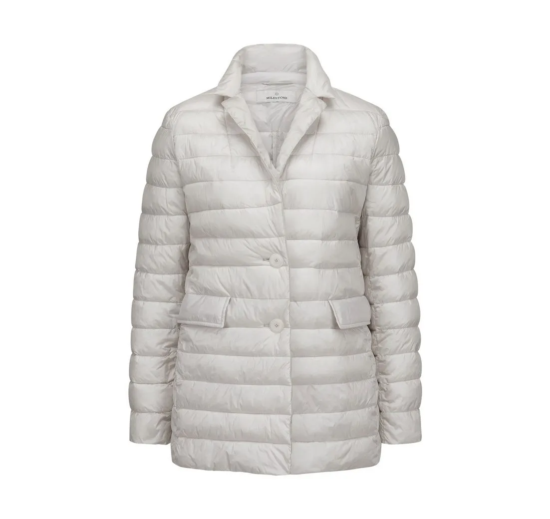 MILESTONE Steppjacke MSLilo eleganter quer gesteppter Long-Blazer