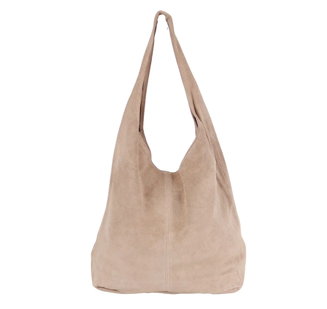 MIRROSI Beuteltasche aus Echtleder, Made in Italy, Shopper Tasche, Tragetasche (33x32x16cm) mit viel Stauraum