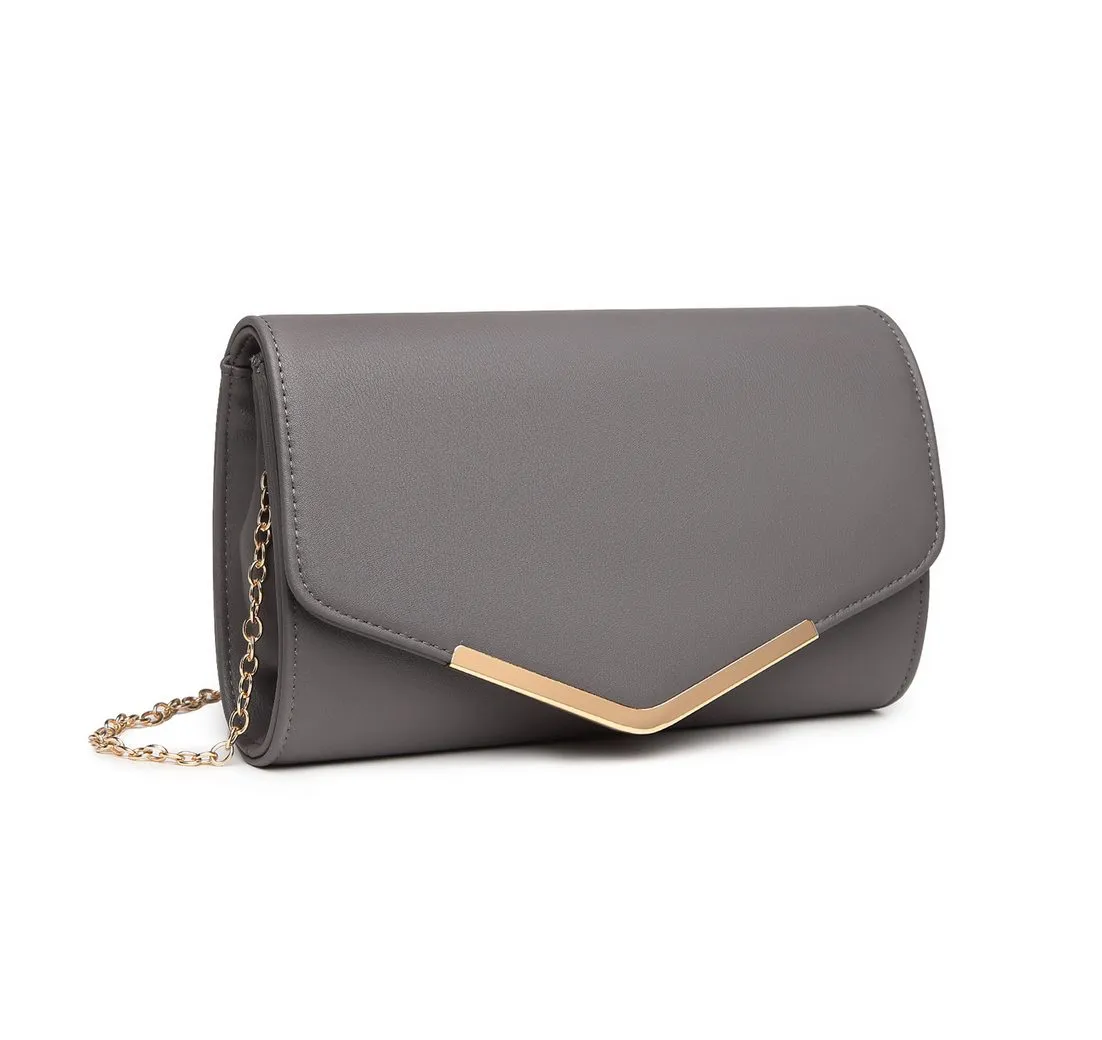 Miss Lulu Abendtasche Damen Clutch – Elegante Mini Abendtasche mit Kette für Party, Hochzeit