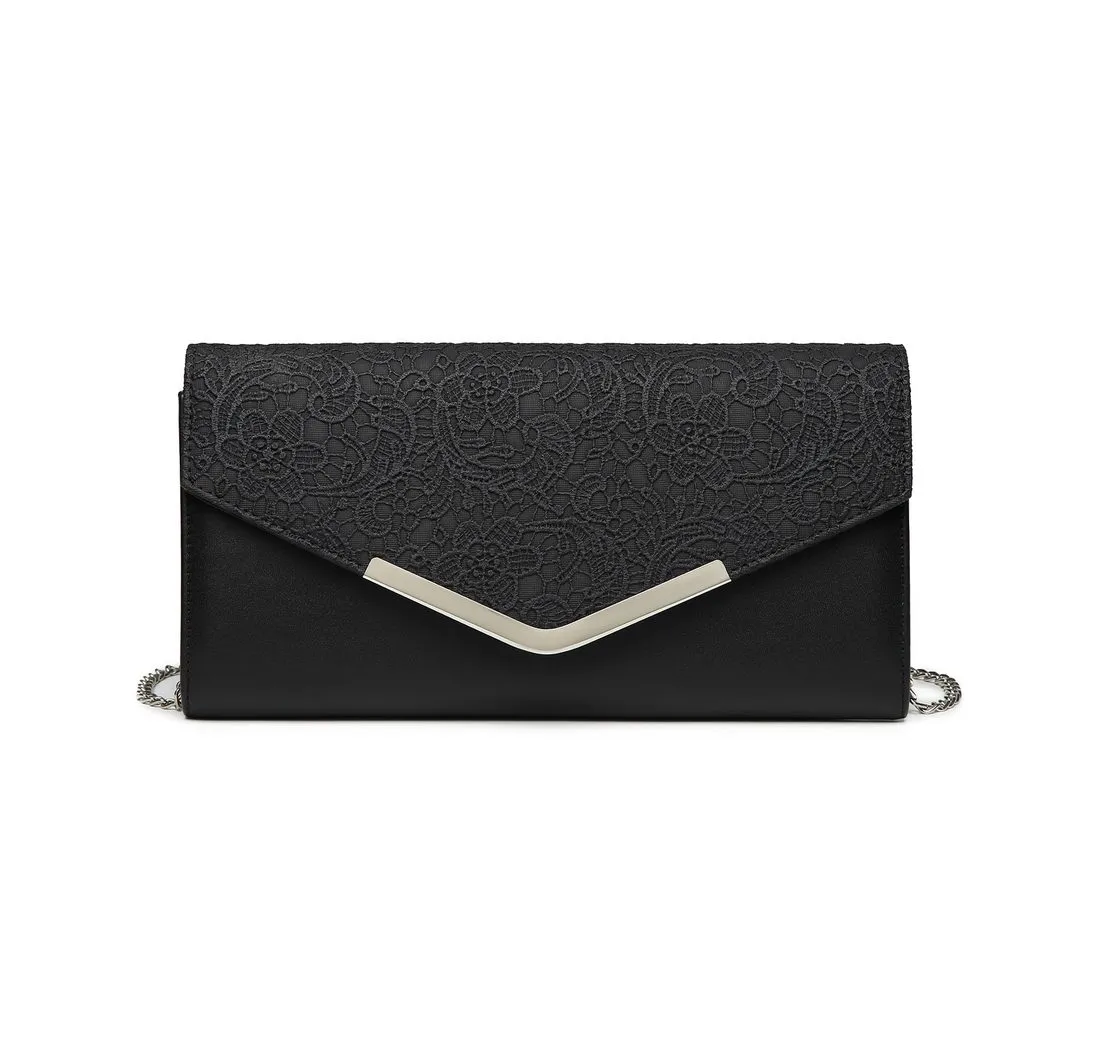 Miss Lulu Abendtasche Elegante Clutch Bag mit Kette für Damen als Umhängetaschen-Modell