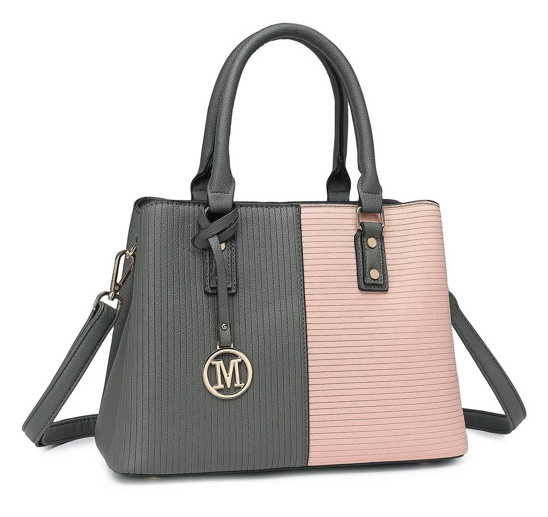 Miss Lulu Handtasche Damen aus PU-Leder, Elegante Schultertasche mit abnehmbarem Riemen