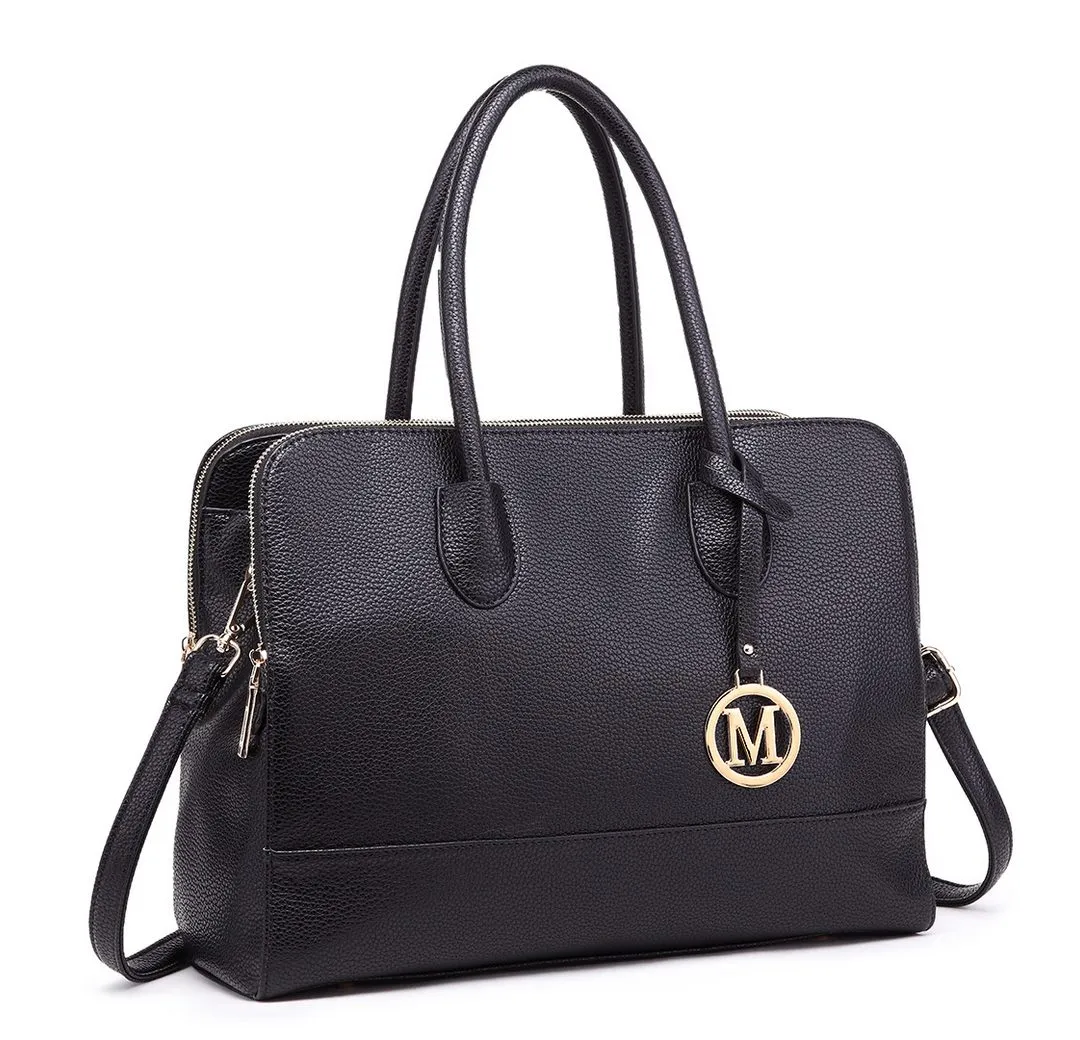Miss Lulu Henkeltasche Elegante Retro Damen Laptoptasche Arbeitstasche Schultertasche