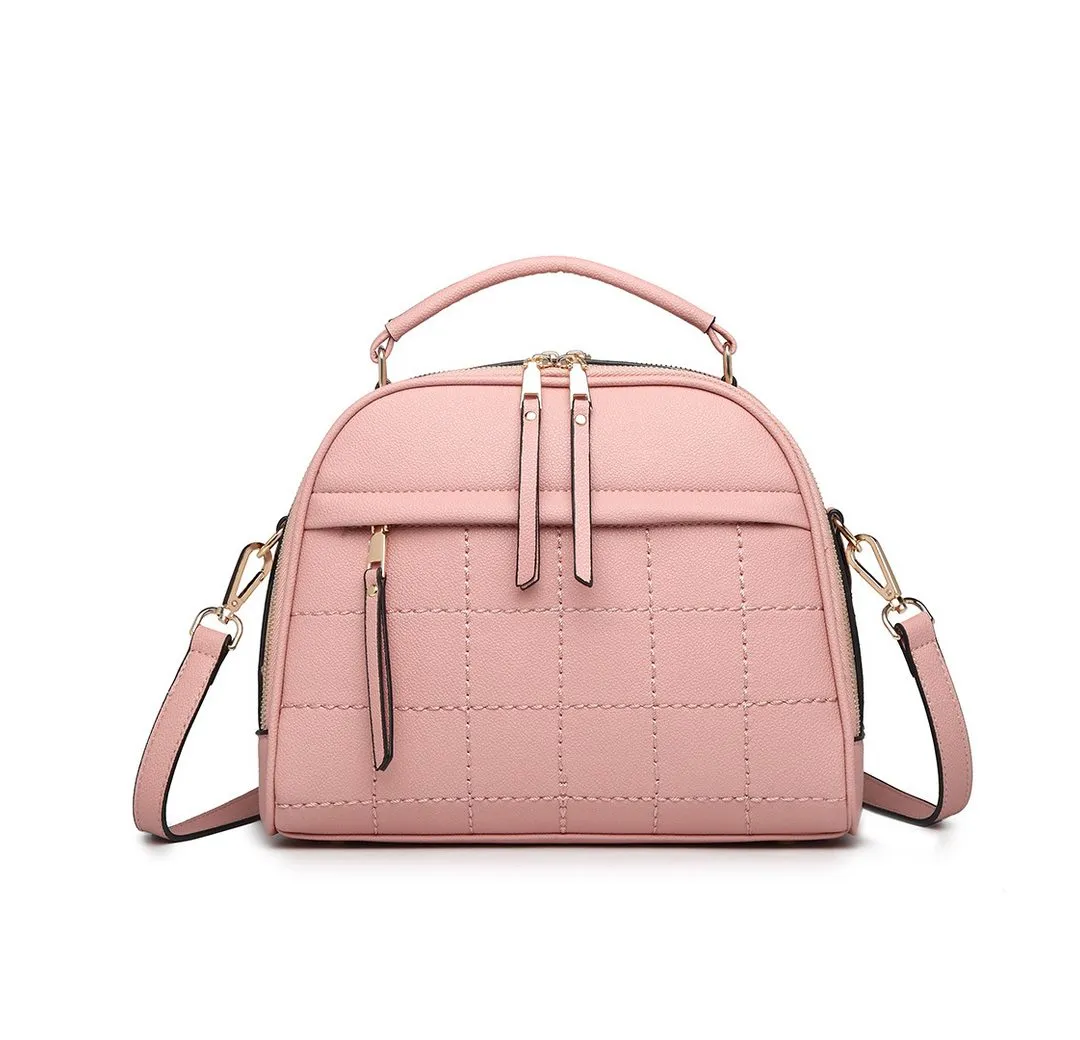 Miss Lulu Schultertasche Damen Shopper Tasche in Rosé - Elegante Tote Bag für den Alltag