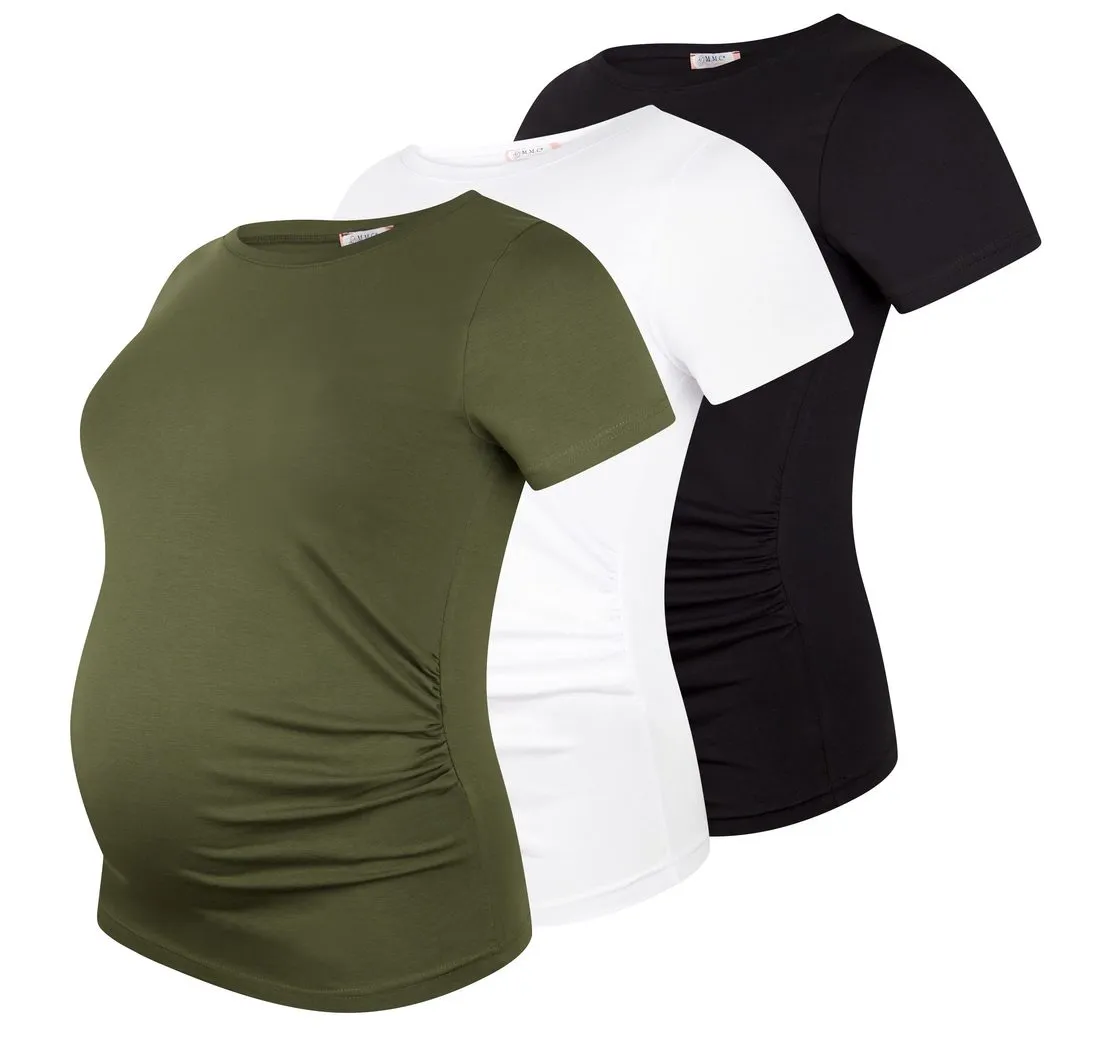M.M.C. Umstandsshirt Basic Umstandsmode Kurzarm (3-tlg)