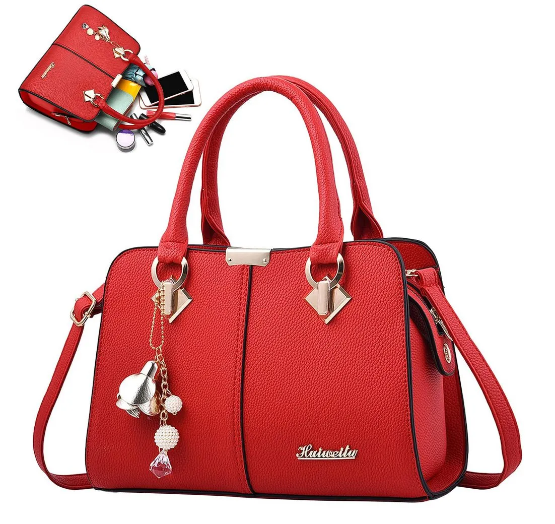 MODFU Henkeltasche Umhängetasche Freizeittasche Tragetasche Aktentasche Tasche (Arbeitstasche Messenger-Tasche Top Griff mit Schultergurt, 1-tlg., Unitasche, Bürotasche, Kunstleder), für Frau Frauen Jungen Arbeit Business Schule Büro Reisen usw