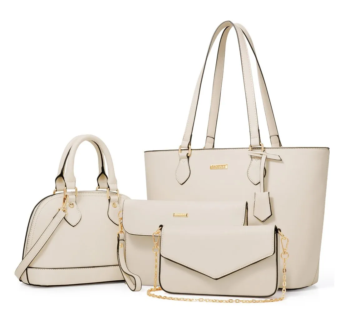 MODFU Henkeltasche Umhängetasche Handtasche Tragetasche Aktentasche Tasche Damen (Schultertasche Arbeitstasche Messenger-Tasche Top Griff Schultergurt, 4-tlg., Freizeittasche, Ledertasche, Unitasche, Bürotasche), für Frau Frauen Jungen Freizeit Arbeit Business Schule Büro Reisen usw
