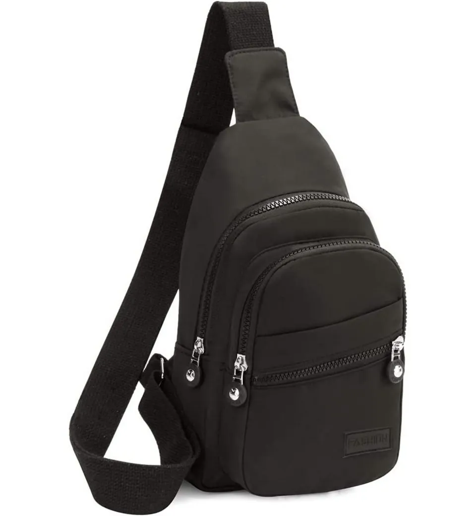 MODFU Schultertasche Damen Herren Umhängetasche Brusttasche Sporttasche (Handytasche Schultertasche Sling Rucksack, 30×17×11 cm, Anti-Diebstahl, mit Geldgürtel), für Outdoor Wandern Radfahren Freizeit usw.