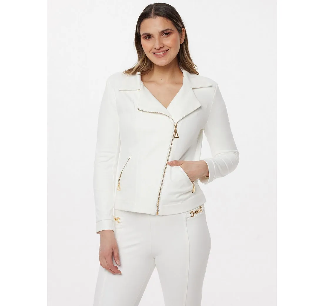 MONACO BLUE Jackenblazer Bikerjacke koerpernah in Lammnappalederoptik