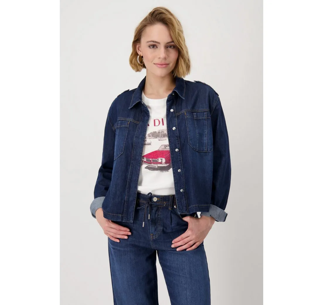 MONARI Jeansblazer mit aufgesetzten Taschen