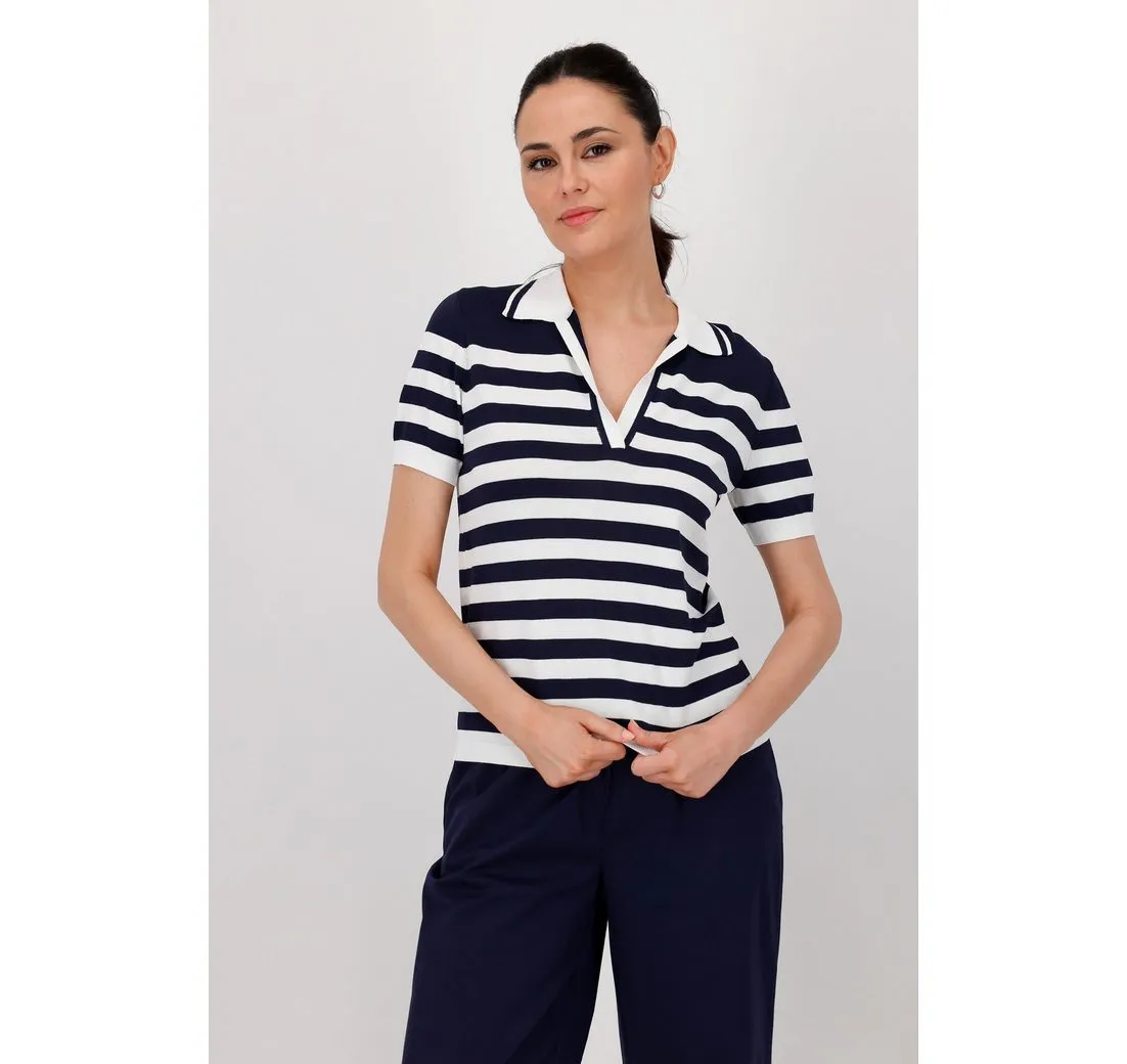 MONARI Polokragenpullover mit Streifen