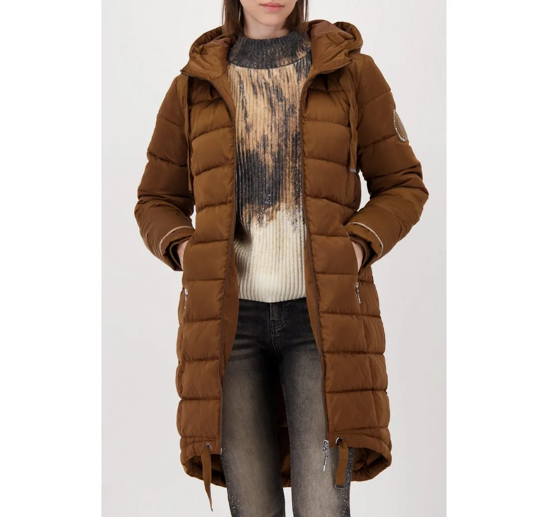 MONARI Steppmantel Regular fit mit Rundhalsausschnitt und Kapuze