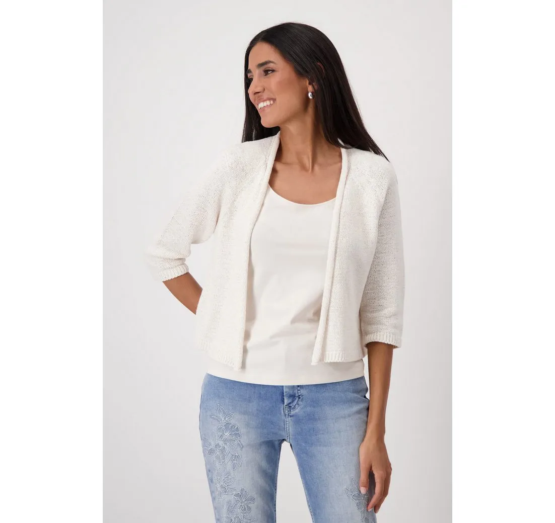 MONARI Strickjacke mit Rollkante