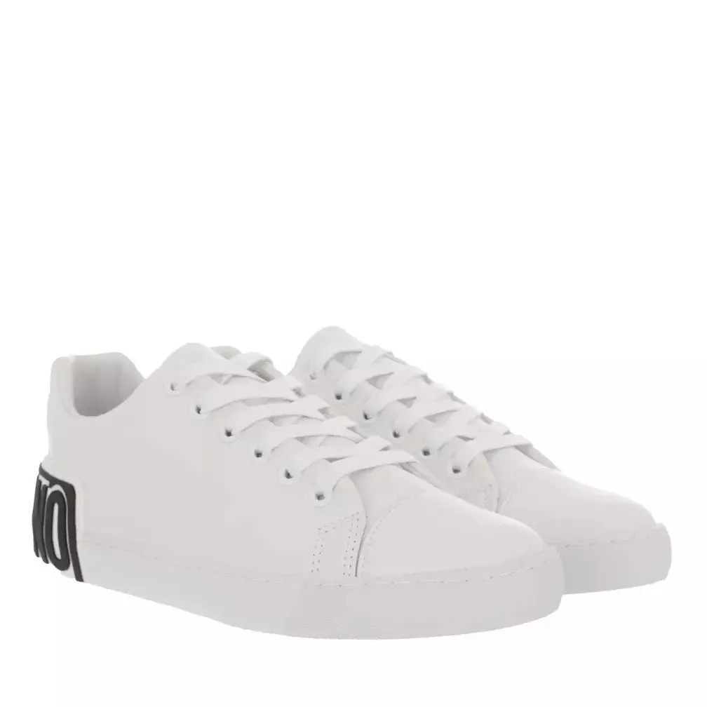 MOSCHINO MOSCHINO Damen VULCA25 VITELLO BIANCO/ Weiß Sneakers. Sneaker aus Echte Leder