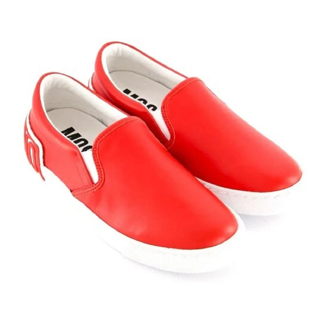 MOSCHINO MOSCHINO SNEAKERD. VULCA25 VITELLO Damen Sneakers Slip-On Sneaker aus echtem Leder