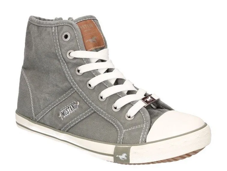 MUSTANG SHOES Sneaker, High Top-Sneaker, Schnürschuh mit Label in der Laufsohle