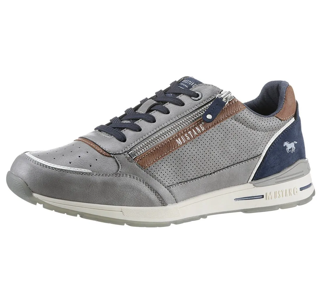 MUSTANG SHOES Sneaker mit Außenreißverschluss, Freizeitschuh, Halbschuh, Schnürschuh