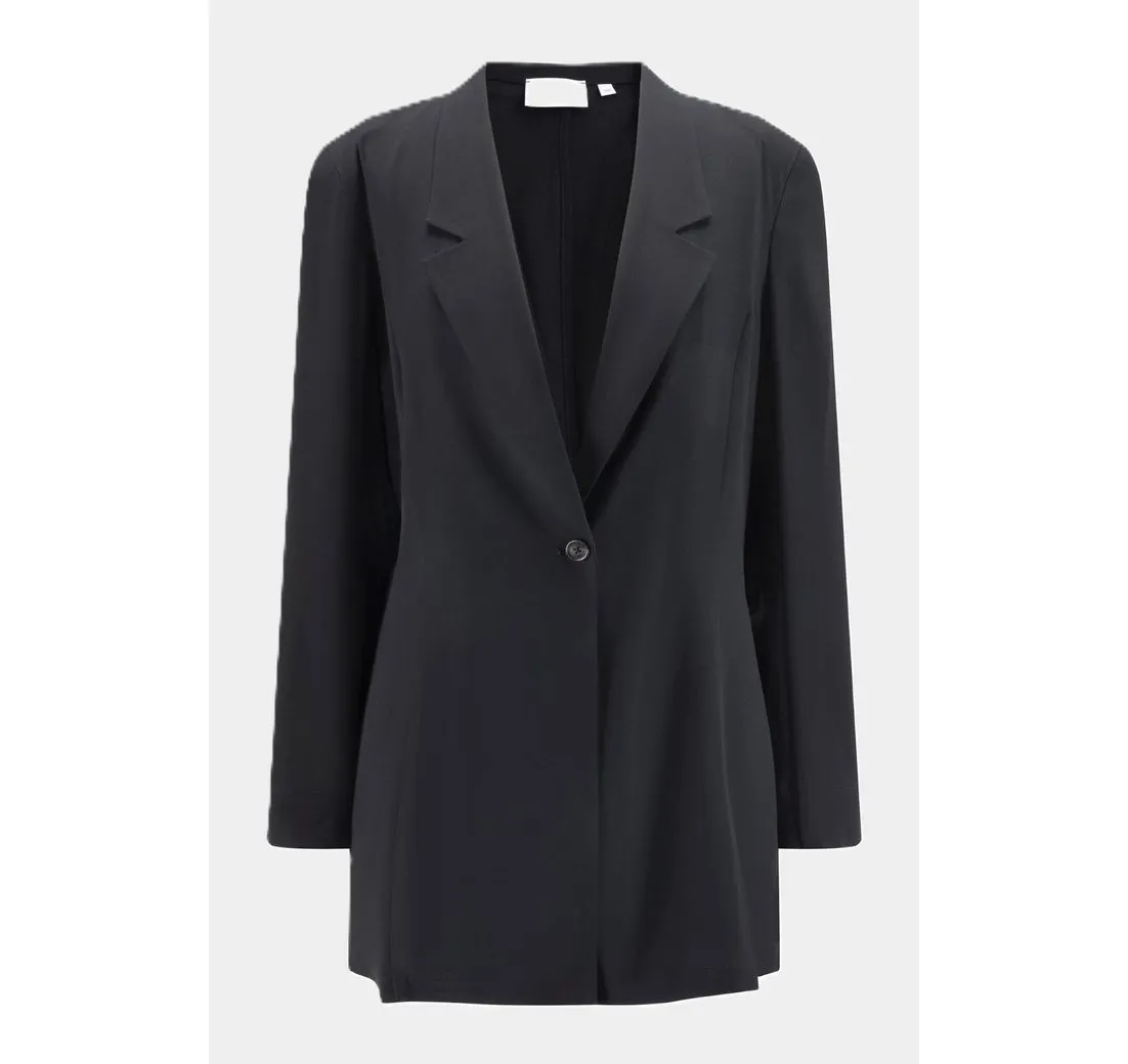 NADINE H Kurzblazer Nadine H eleganter langer Blazer - BLACK