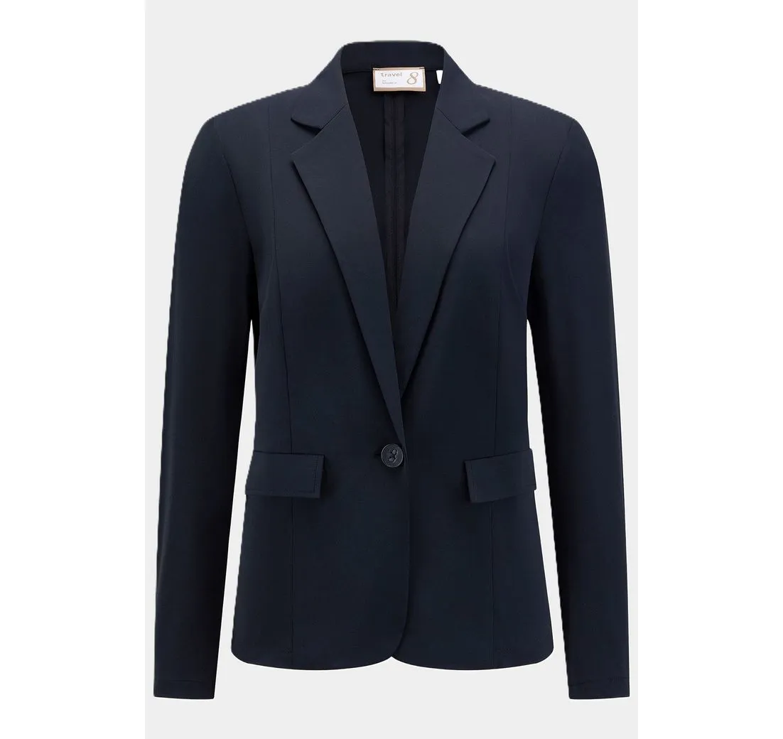 NADINE H Kurzblazer Travel 8 eleganter Blazer - NAVY
