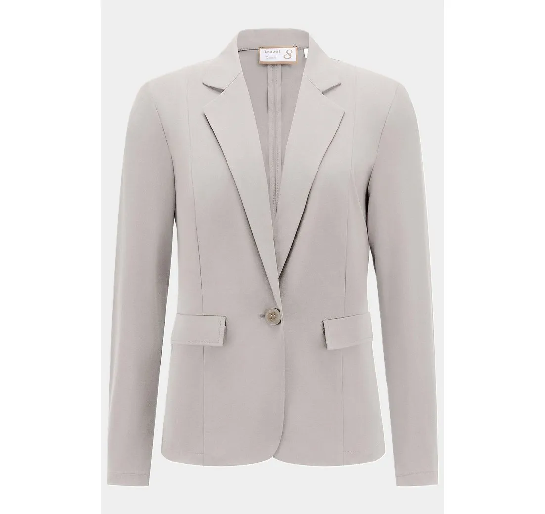 NADINE H Kurzblazer Travel 8 eleganter Blazer - SAND
