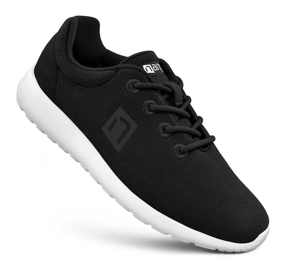 NANGA Merinorunner Wool (100% Schurwolle) schwarz Damen Sneaker