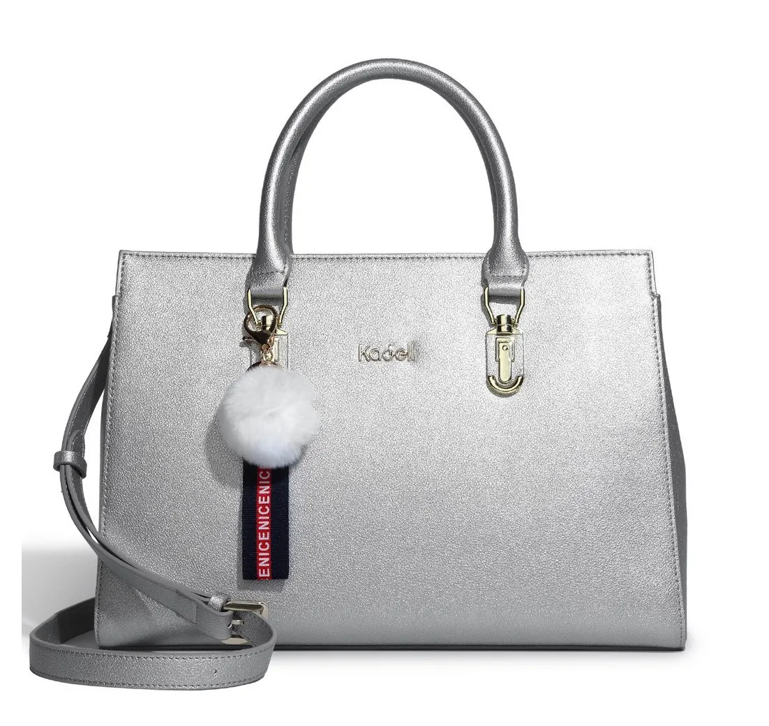 NASUM Handtasche KADELL Handtasche Silber, Dein glänzender Auftritt für jeden Tag