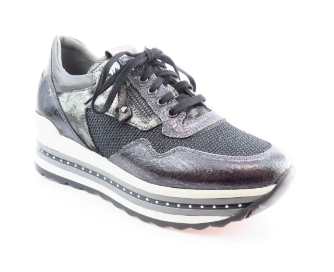 NERO GIARDINI Crack grigio inox Sneaker