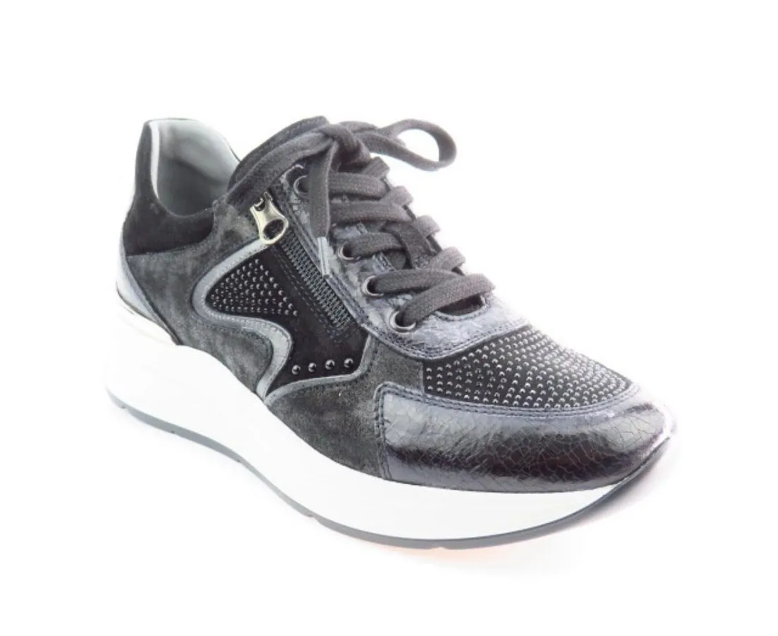 NERO GIARDINI schwarz Reißvers. Sneaker