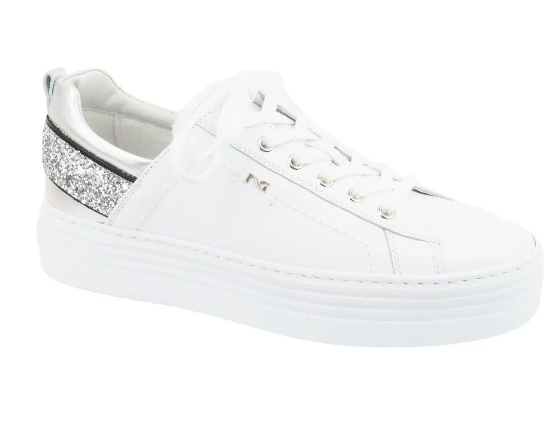 NERO GIARDINI Skipper Bianco glitter Sneaker