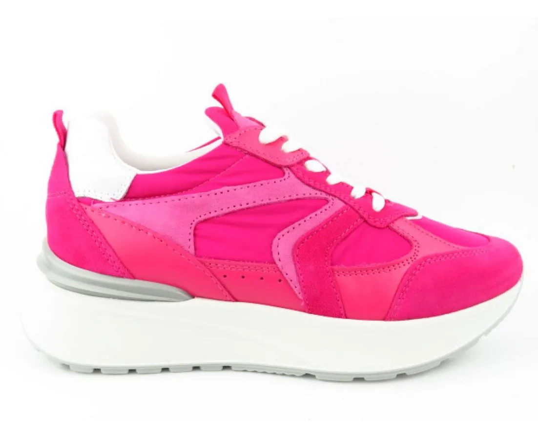 NERO GIARDINI Velour fuxia Sneaker