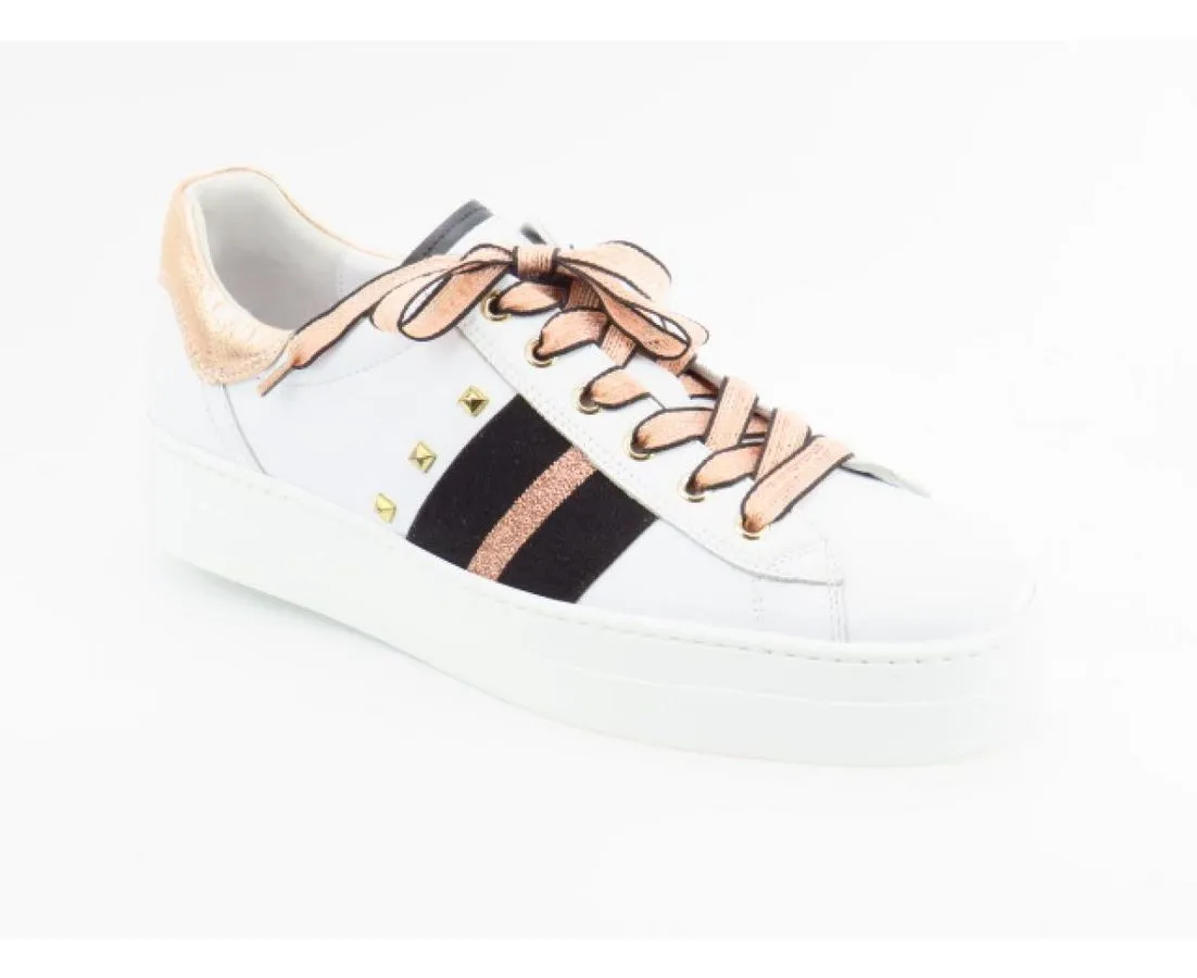 NERO GIARDINI weiss schwarz rose Met. Sneaker