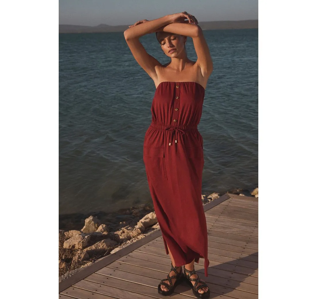NEXT Bandeaukleid Bandeau-Jerseykleid im Utility-Stil (1-tlg)