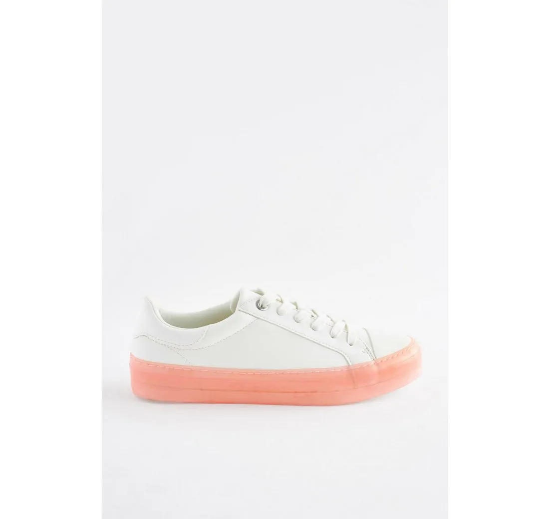 NEXT Forever Comfort® Schnürsneaker mit rosa Sohle Sneaker (1-tlg)