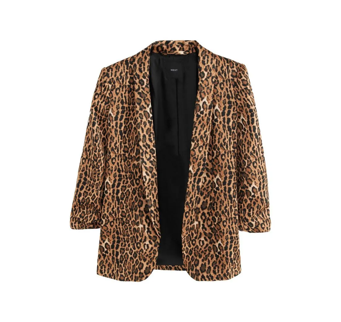 NEXT Jackenblazer Blazer mit gerafften Ärmeln im Relaxed Fit (1-tlg)