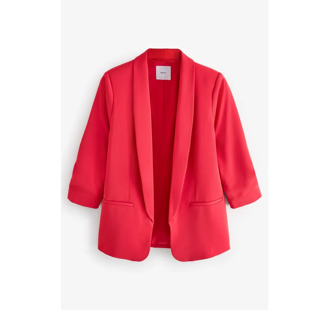 NEXT Jackenblazer Blazer mit gerafften Ärmeln im Relaxed Fit (1-tlg)