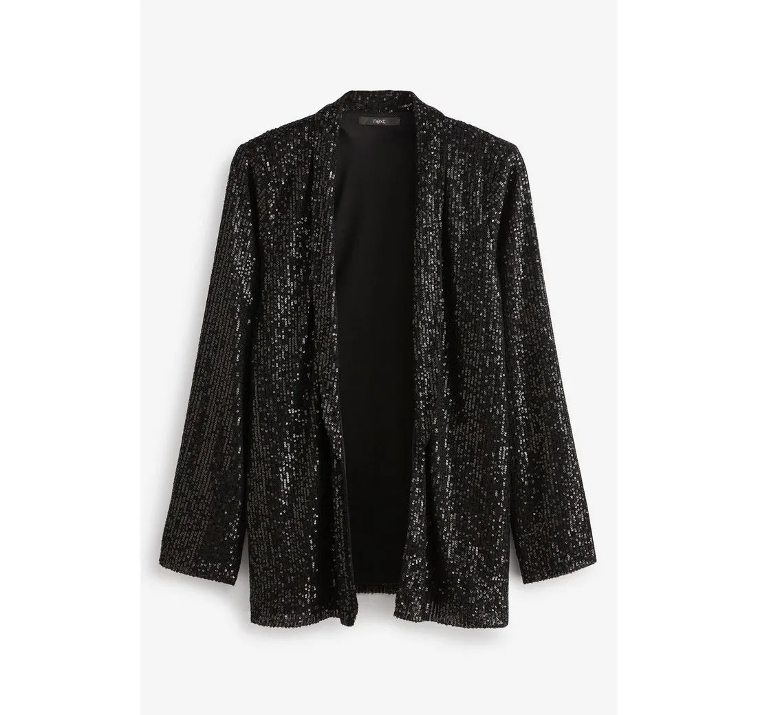 NEXT Jackenblazer Blazer mit Pailletten, Kurzgröße (1-tlg)