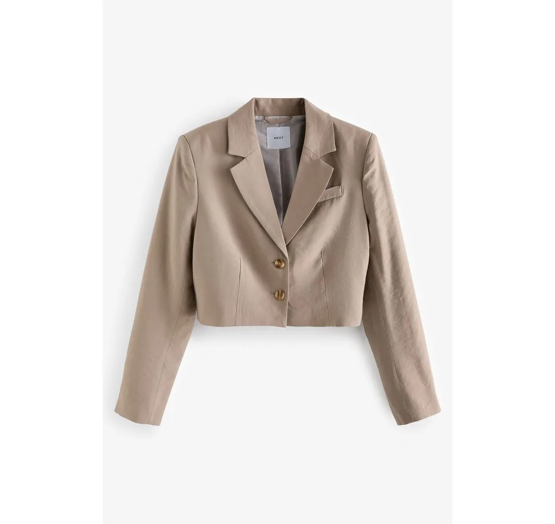 NEXT Jackenblazer Kurzer Blazer mit einem Knopf (1-tlg)